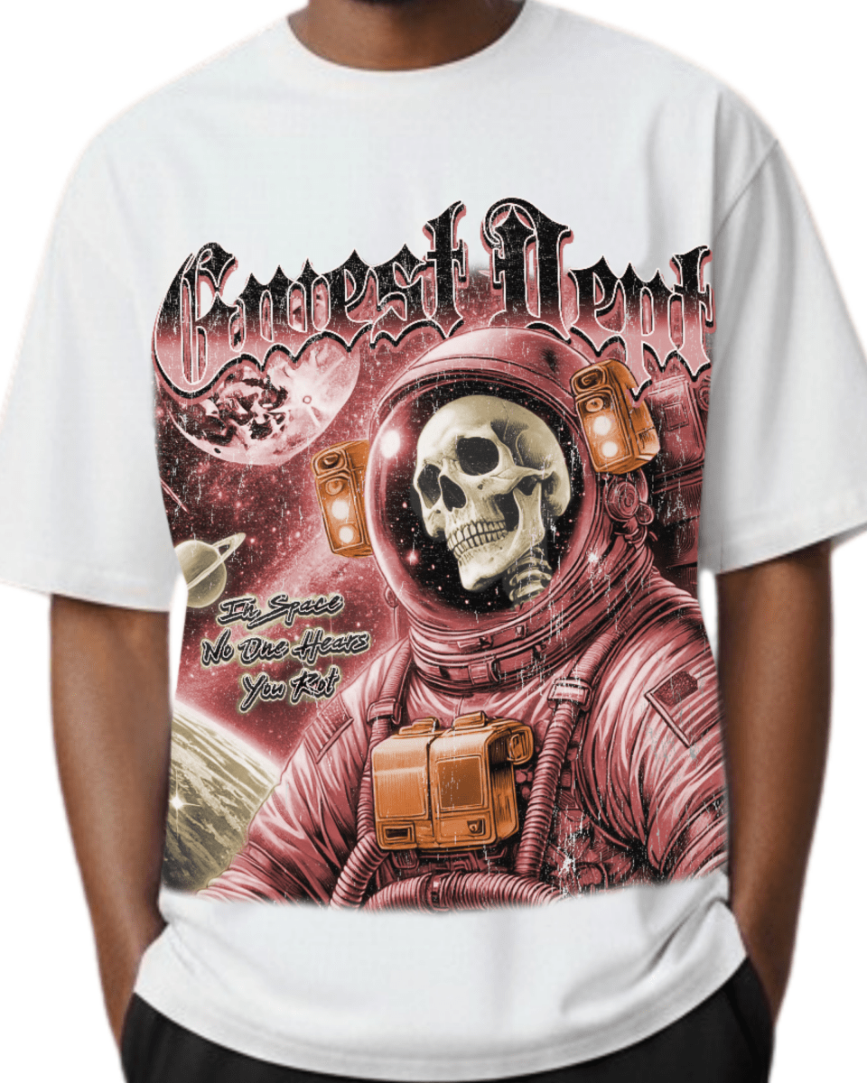 G West Rhinestone Astro Ghost Oversized Men's T-Shirt - G West