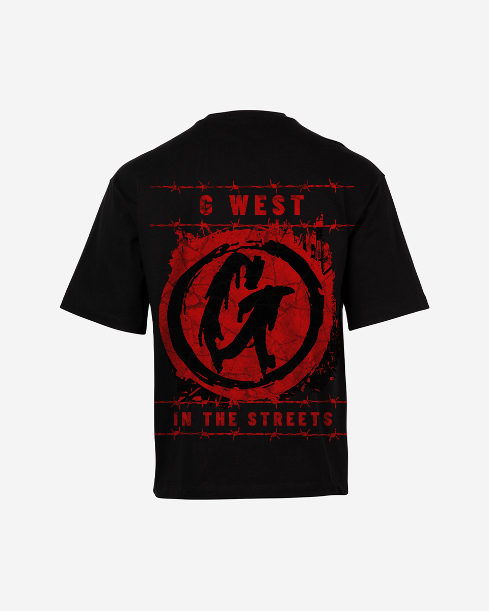 G West Rhinestone Barbed Legacy Men's Oversized T-Shirt - G West