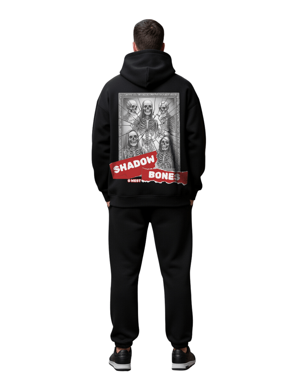 G West Rhinestone Between Two World Oversized Men's Hoodie - G West