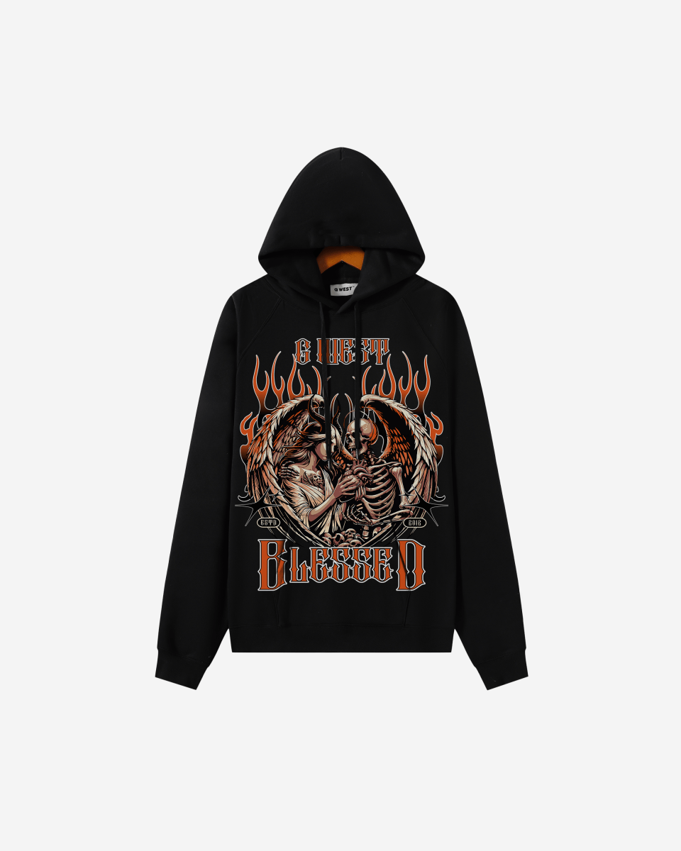 G West Rhinestone Blessed Men's Hoodie - G West