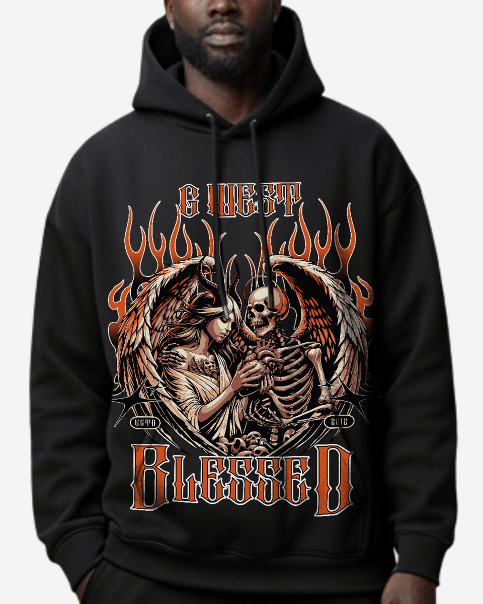 G West Rhinestone Blessed Men's Hoodie - G West