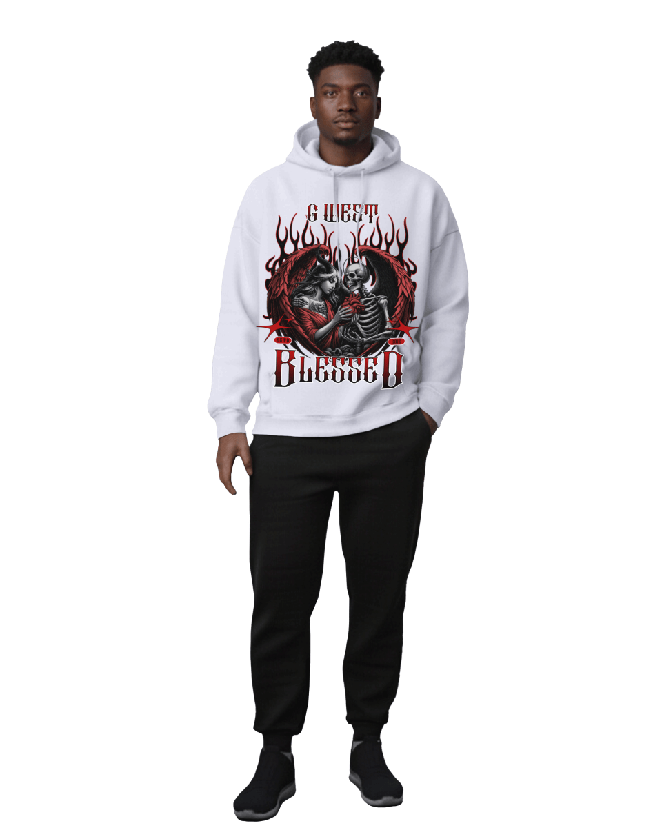 G West Rhinestone Blessed Men's Hoodie - G West