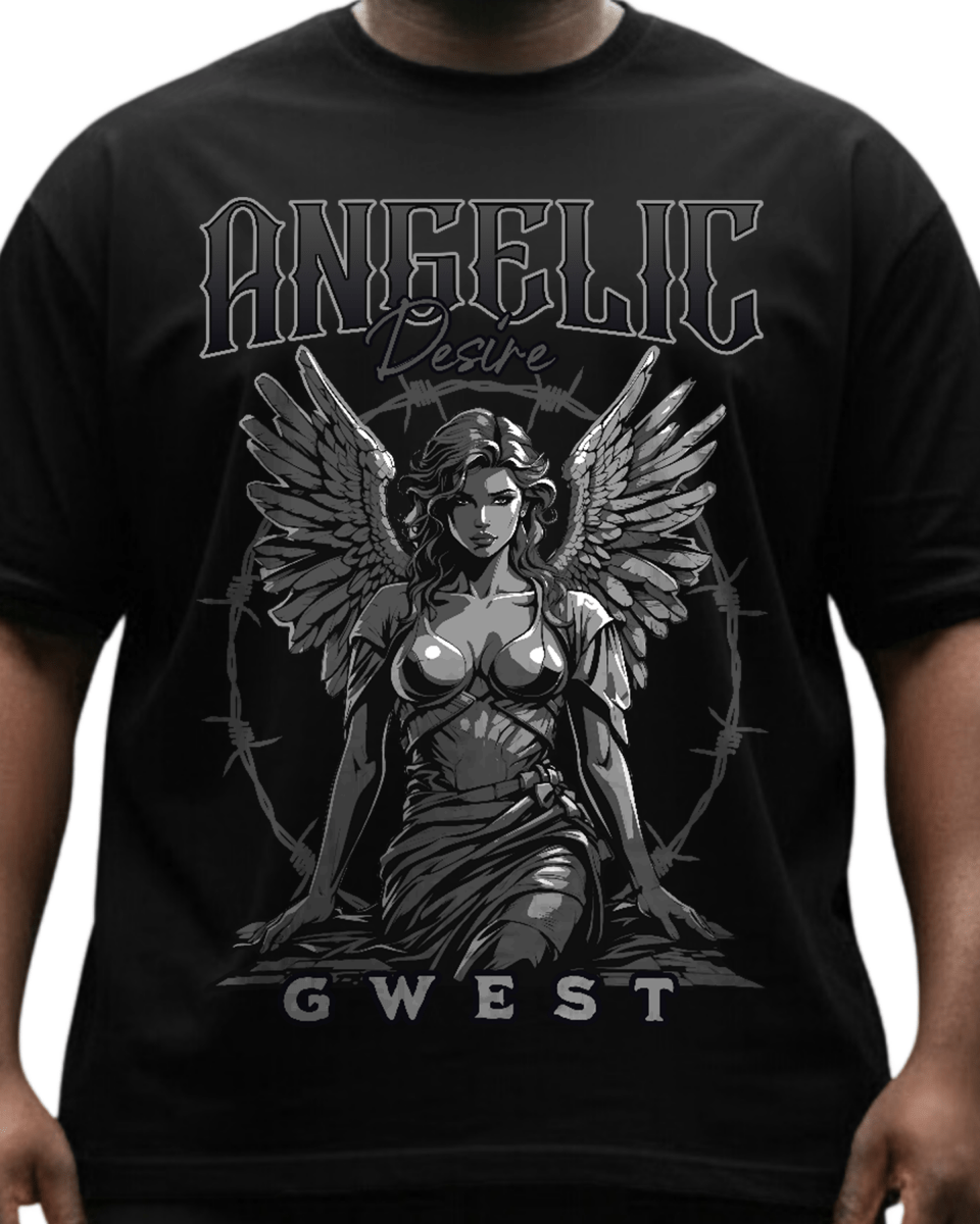 G West Rhinestone Blessing 2.0 Big And Tall Oversized T-Shirt - G West