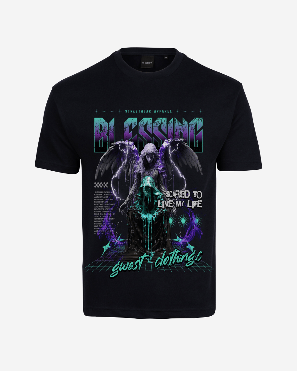G West Rhinestone Blessing Men's Big And Tall T-Shirt - G West