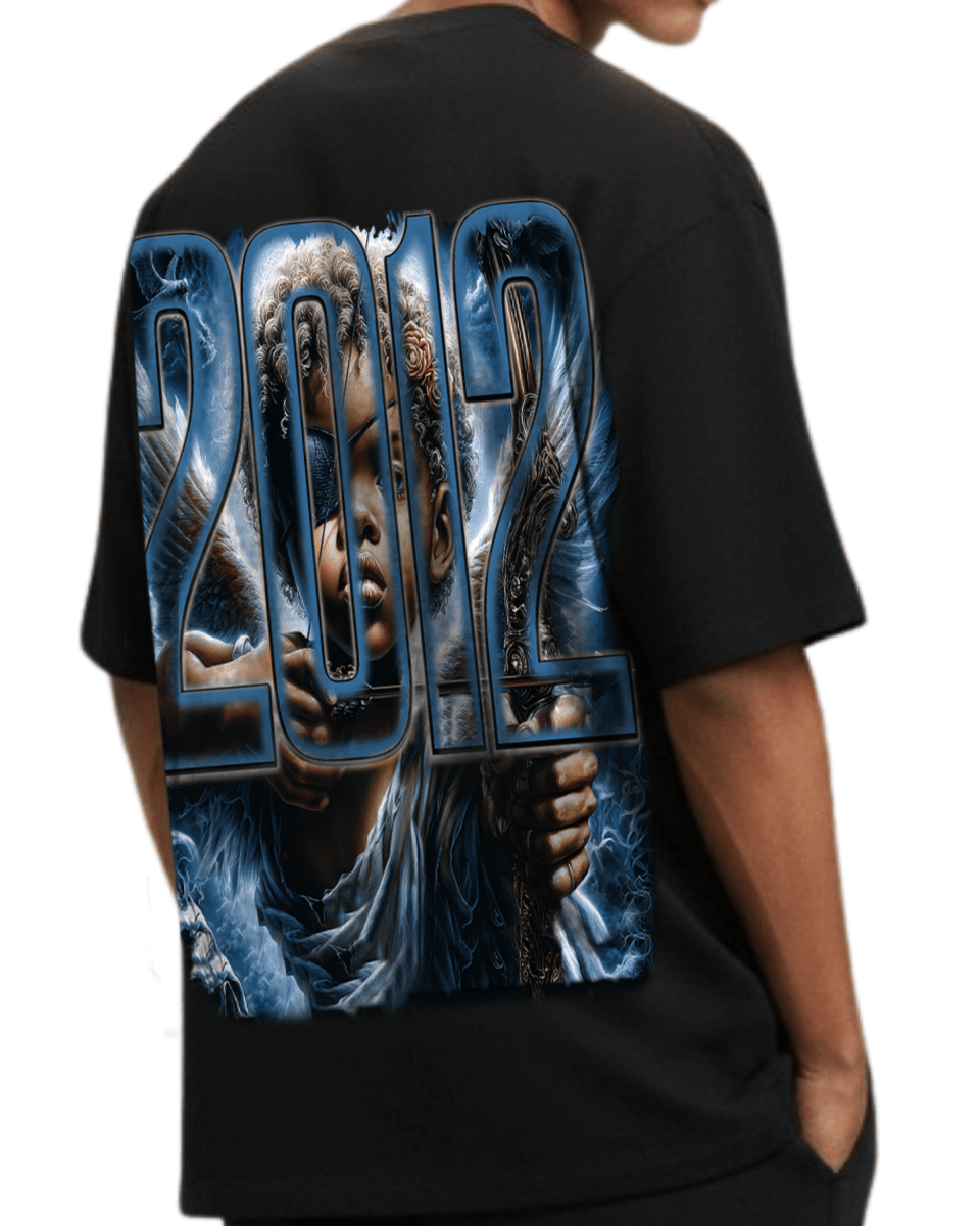G West Rhinestone Broken Angel Oversized Men's T-Shirt - G West