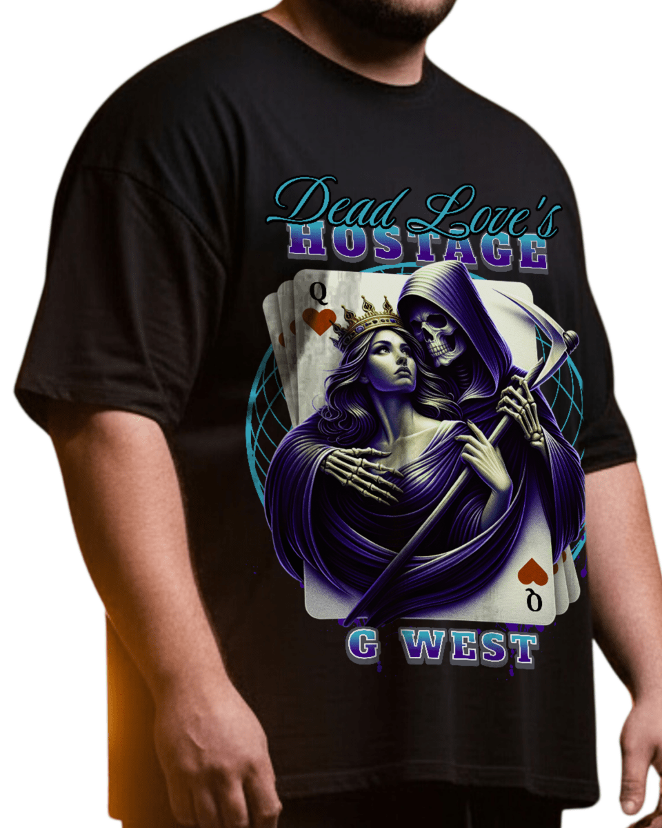 G West Rhinestone Dead Love's Big And Tall Oversized T-Shirt - G West