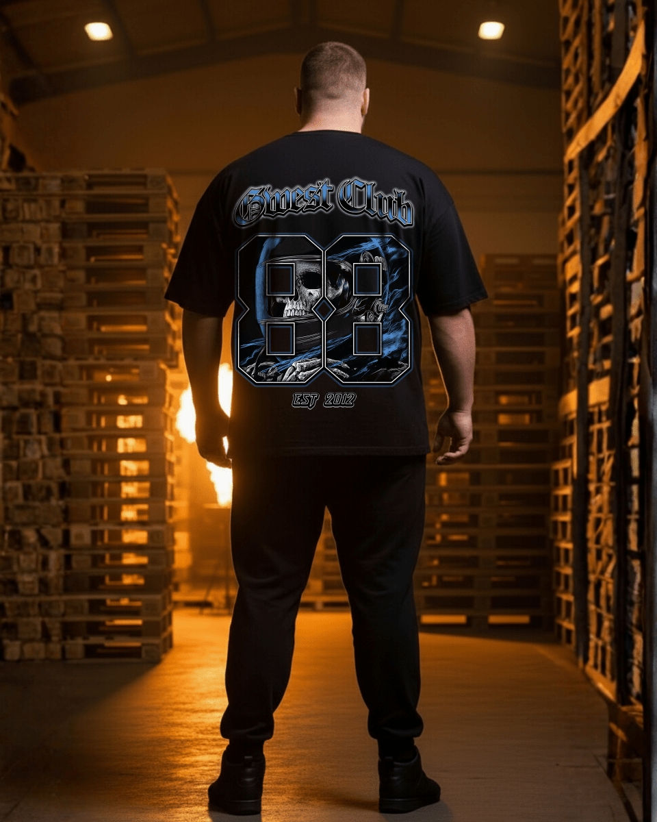 G West Rhinestone Dead Zone Cruiser Men's Big And Tall T-Shirt - G West