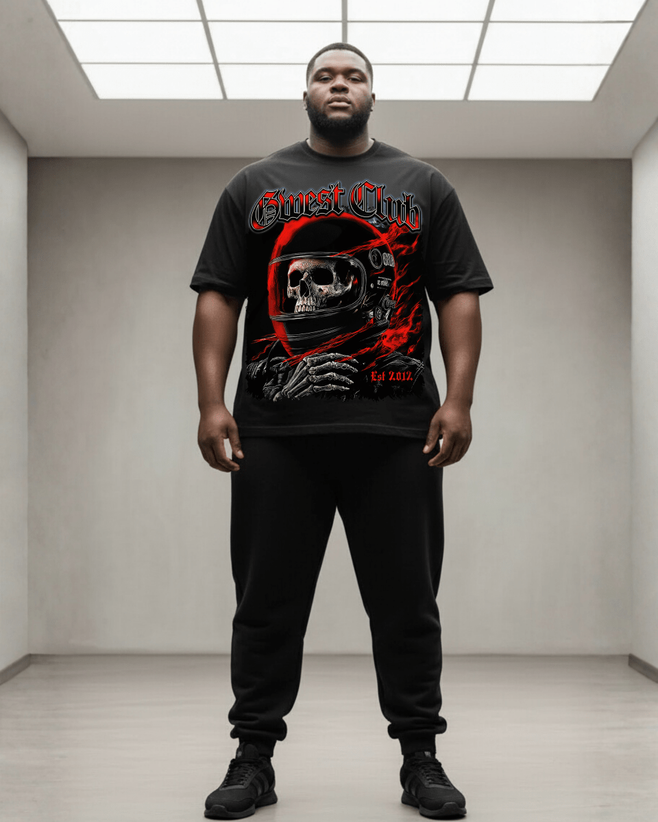G West Rhinestone Dead Zone Cruiser Men's Big And Tall T-Shirt - G West