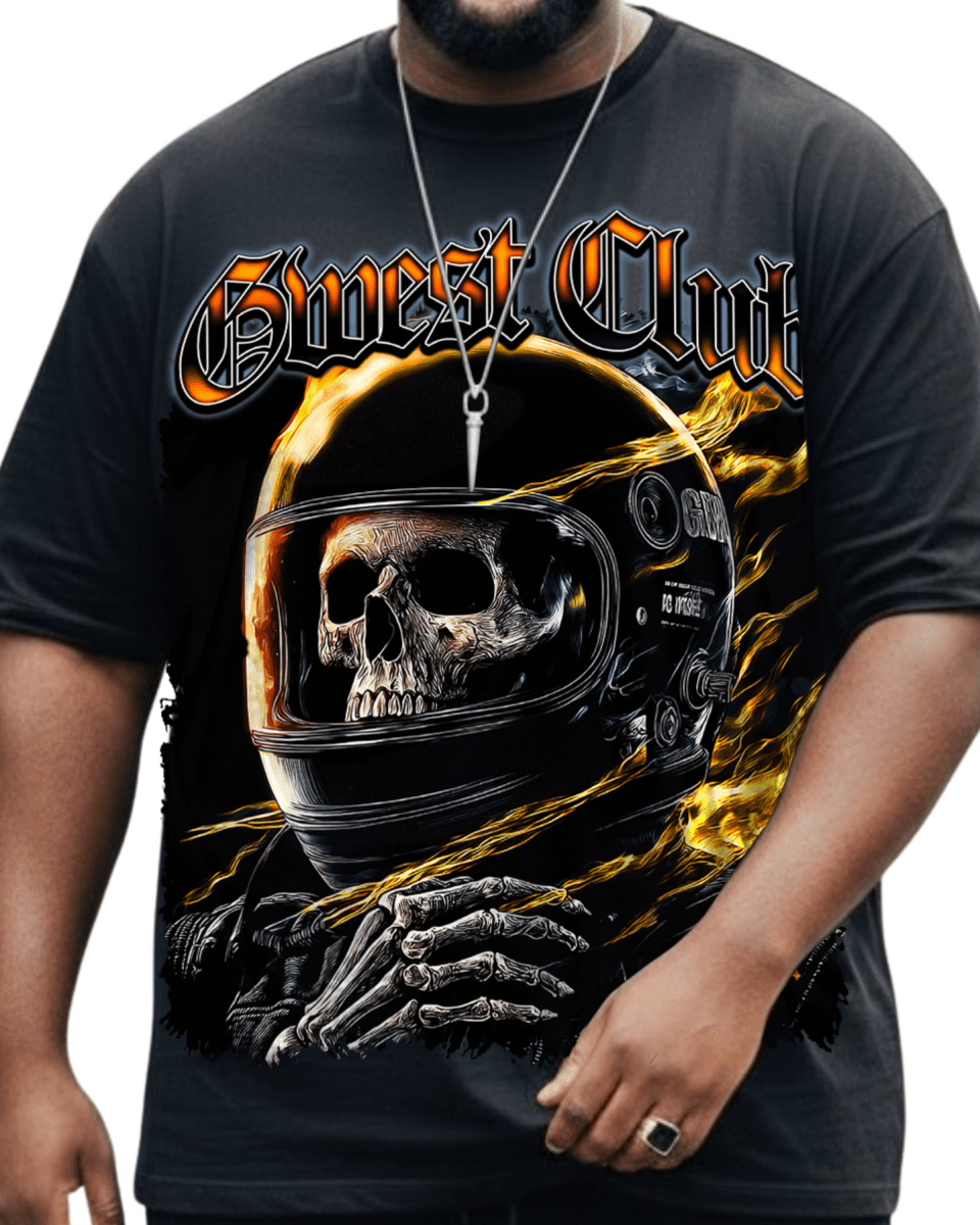 G West Rhinestone Dead Zone Cruiser Men's Big And Tall T-Shirt - G West