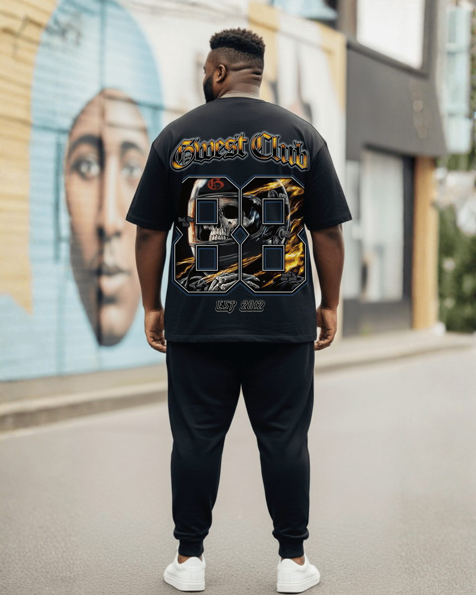 G West Rhinestone Dead Zone Cruiser Men's Big And Tall T-Shirt - G West