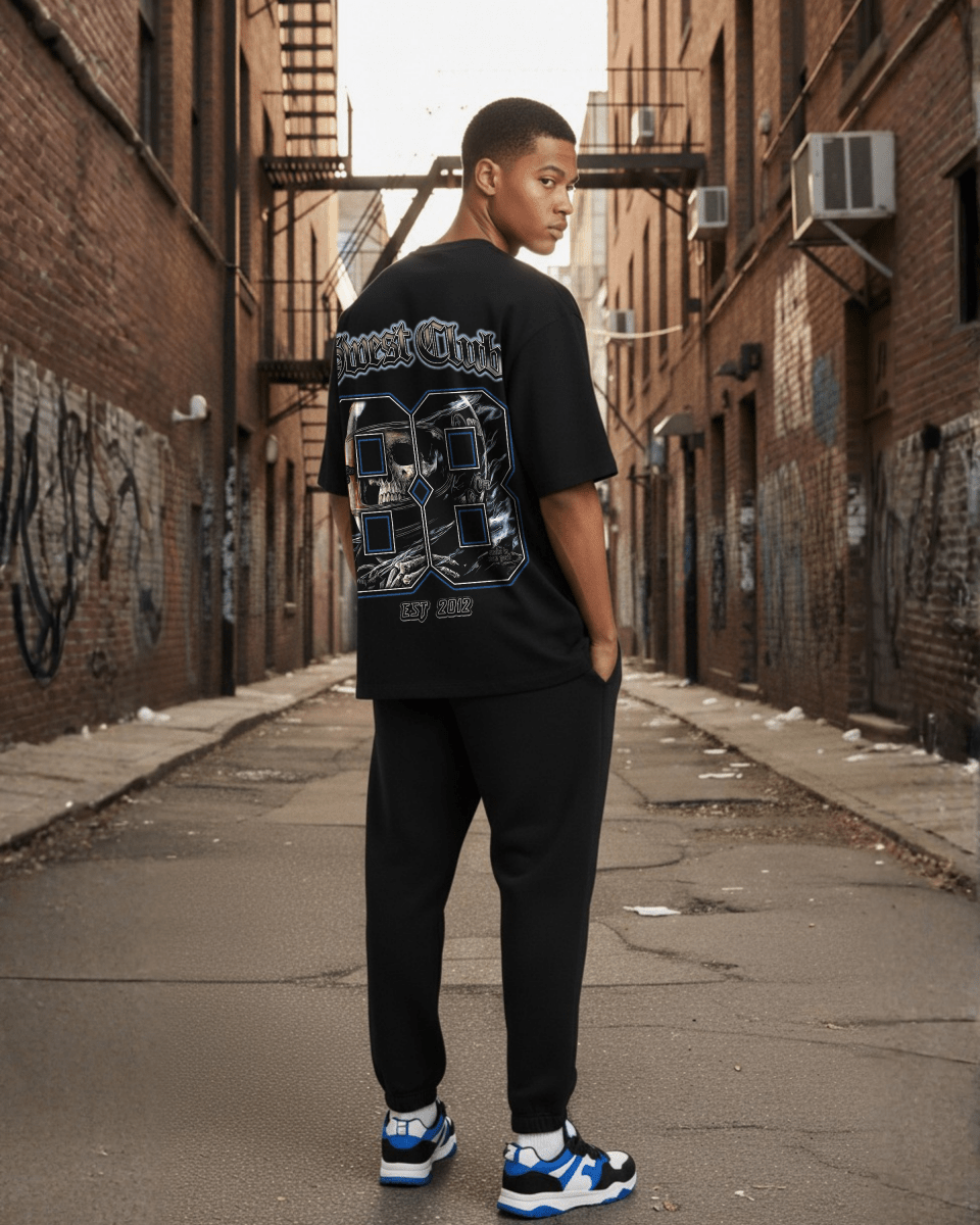 G West Rhinestone Dead Zone Cruiser Oversized Men's T-Shirt - G West