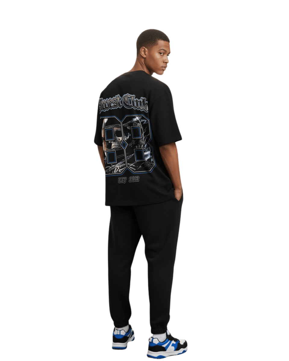 G West Rhinestone Dead Zone Cruiser Oversized Men's T-Shirt - G West