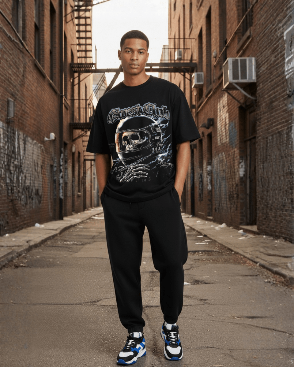 G West Rhinestone Dead Zone Cruiser Oversized Men's T-Shirt - G West