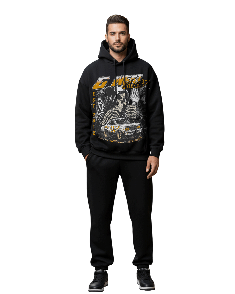 G West Rhinestone Death Drift Men's Hoodie - G West