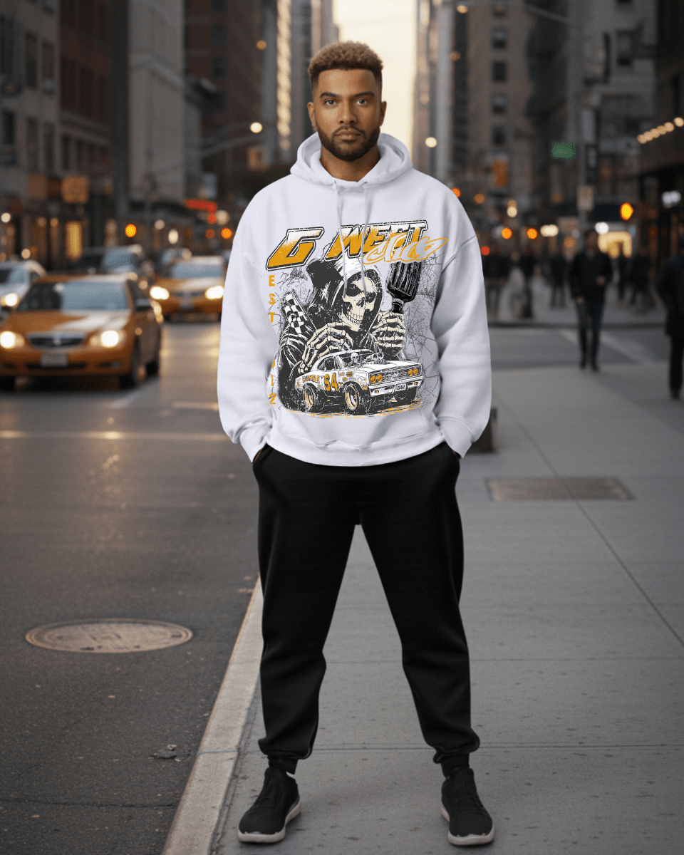G West Rhinestone Death Drift Men's Hoodie - G West