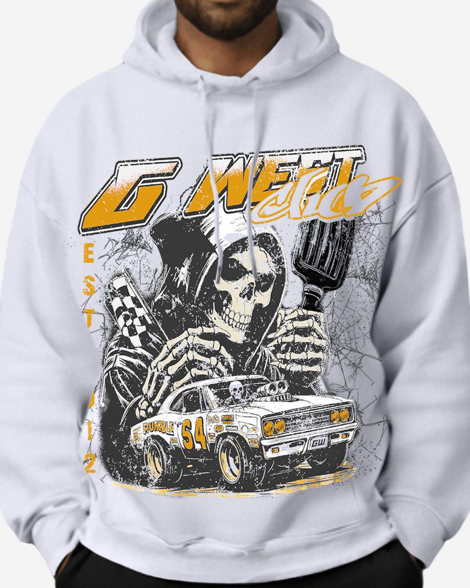 G West Rhinestone Death Drift Men's Hoodie - G West