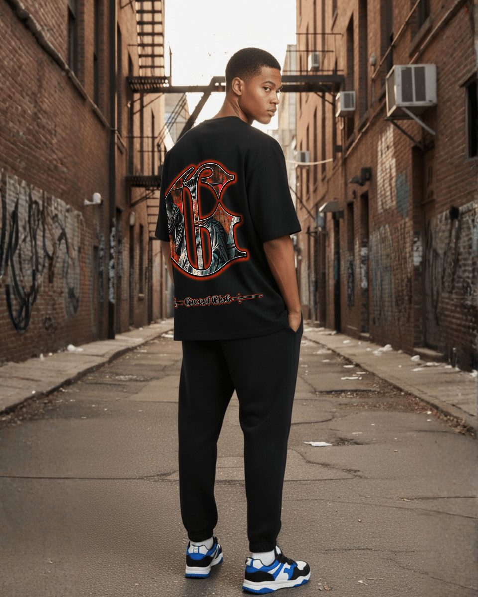 G West Rhinestone Freedom Unmasked Oversized Men's T-Shirt - G West