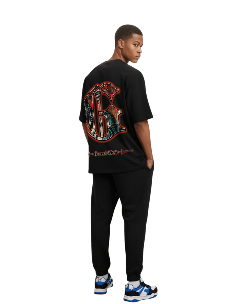 G West Rhinestone Freedom Unmasked Oversized Men's T-Shirt - G West
