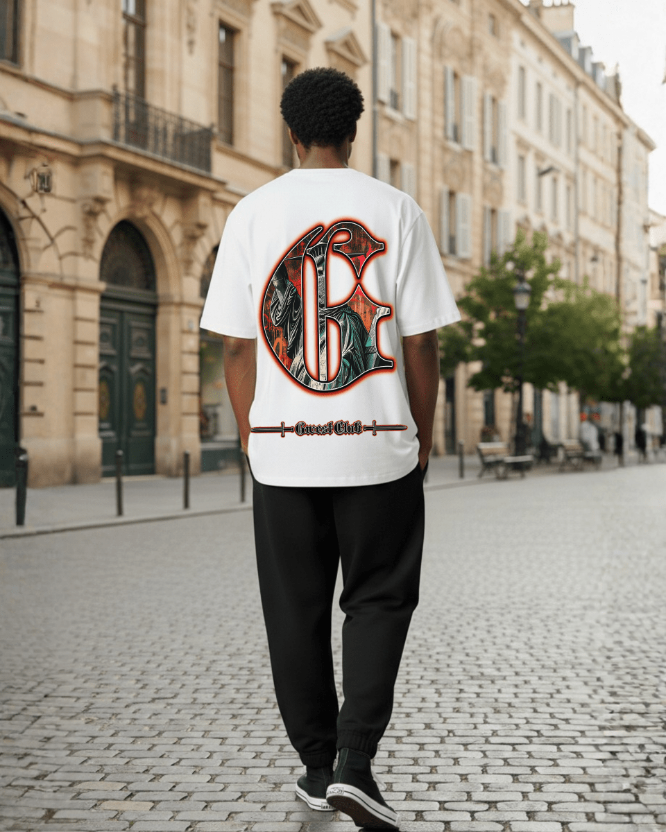 G West Rhinestone Freedom Unmasked Oversized Men's T-Shirt - G West