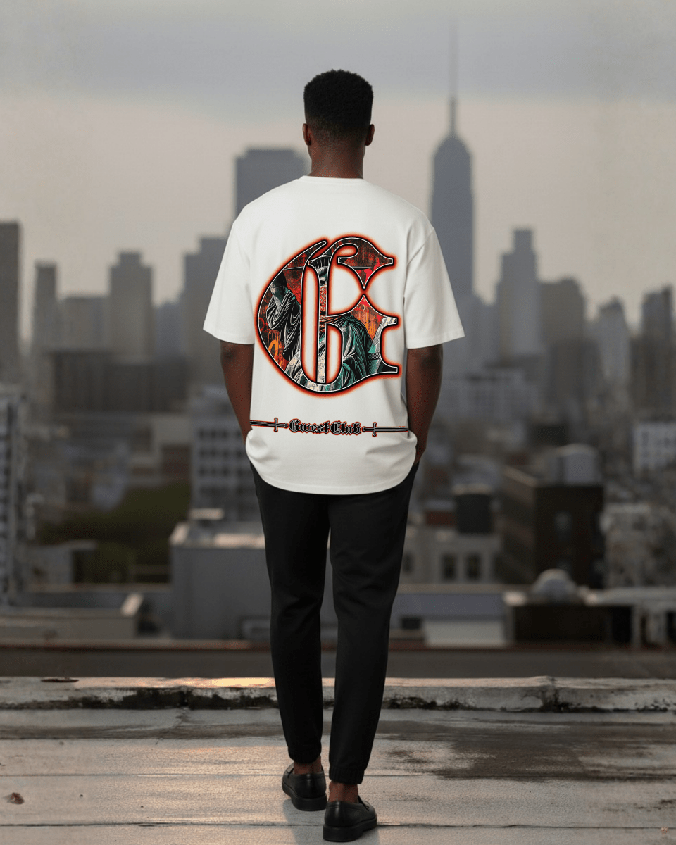 G West Rhinestone Freedom Unmasked Oversized Men's T-Shirt - G West