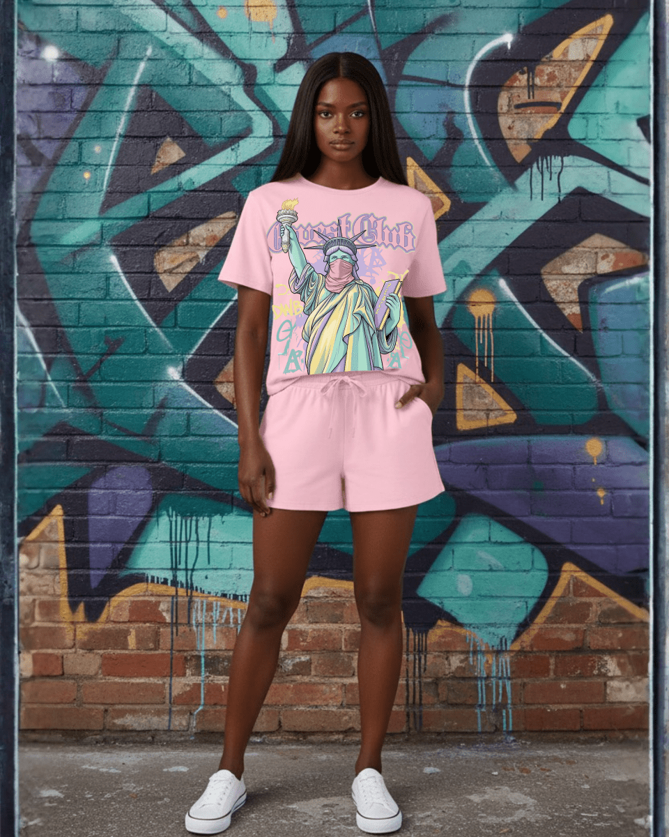 G West Rhinestone Freedom Unmasked Womens T-Shirt - G West