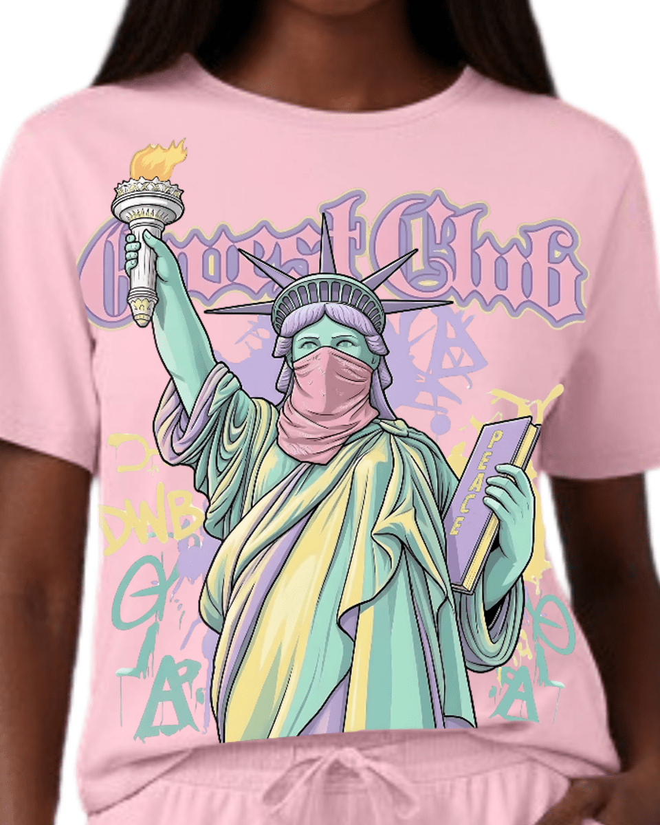 G West Rhinestone Freedom Unmasked Womens T-Shirt - G West