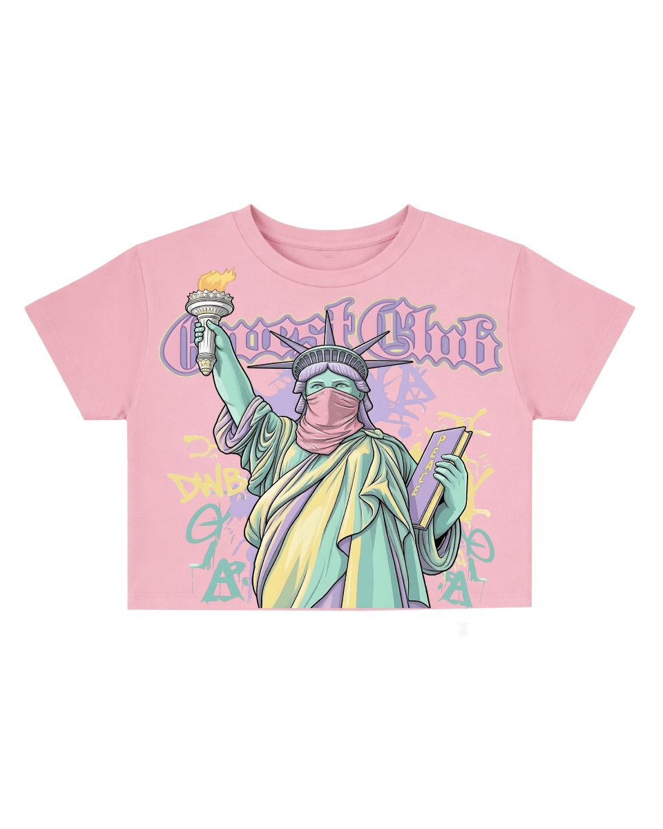 G West Rhinestone Freedom Unmasked Womens T-Shirt - G West