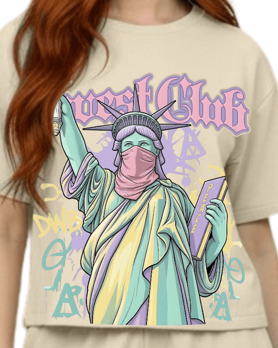 G West Rhinestone Freedom Unmasked Womens T-Shirt - G West