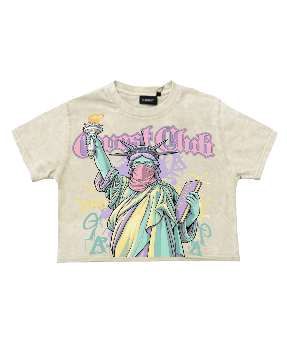 G West Rhinestone Freedom Unmasked Womens T-Shirt - G West