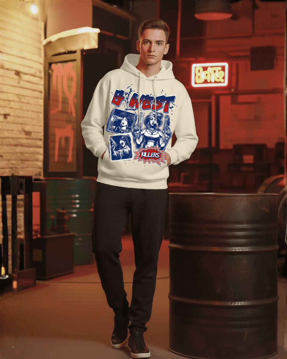 G West Rhinestone Gangsta Goddesses Men's Hoodie - G West