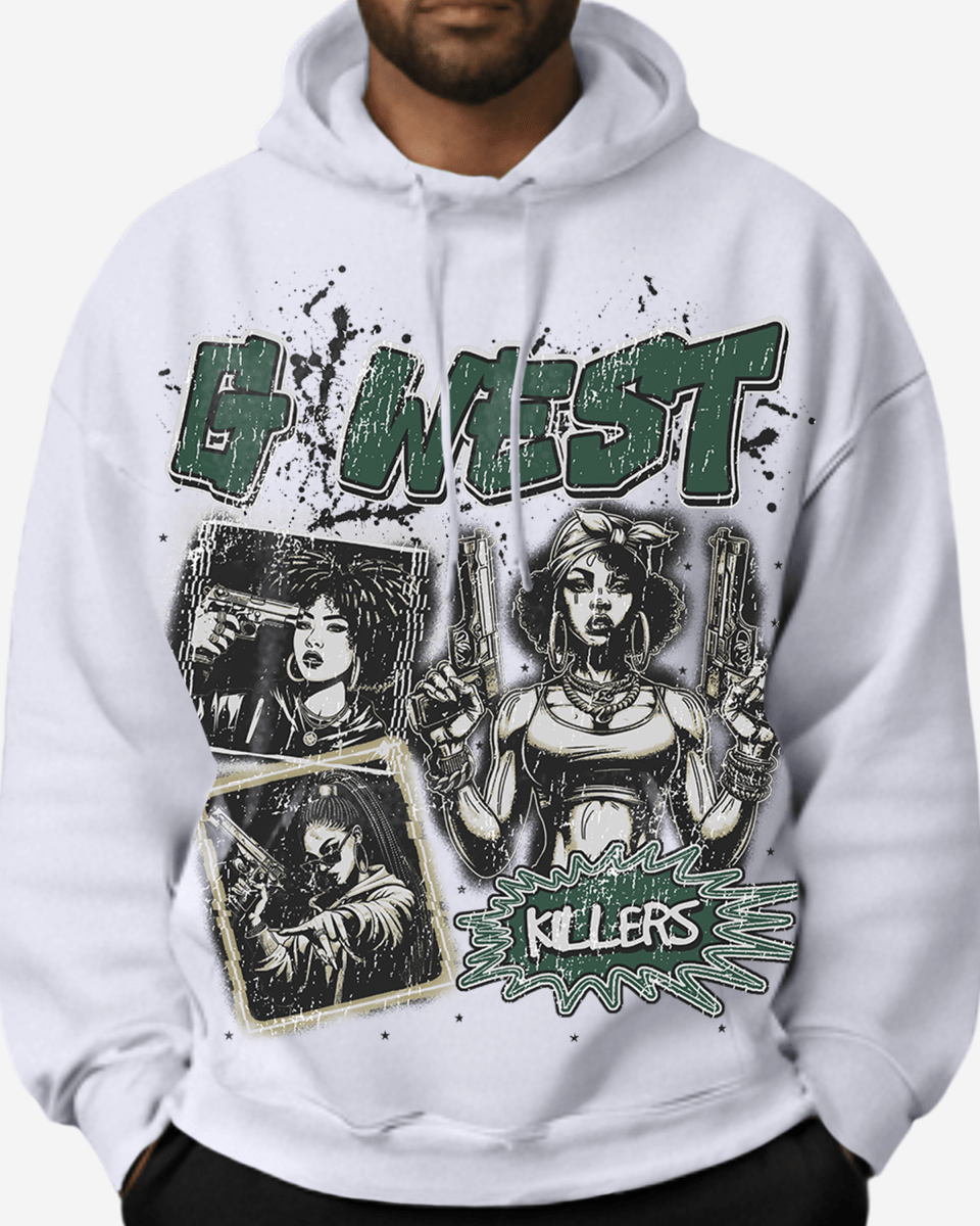 G West Rhinestone Gangsta Goddesses Men's Hoodie - G West