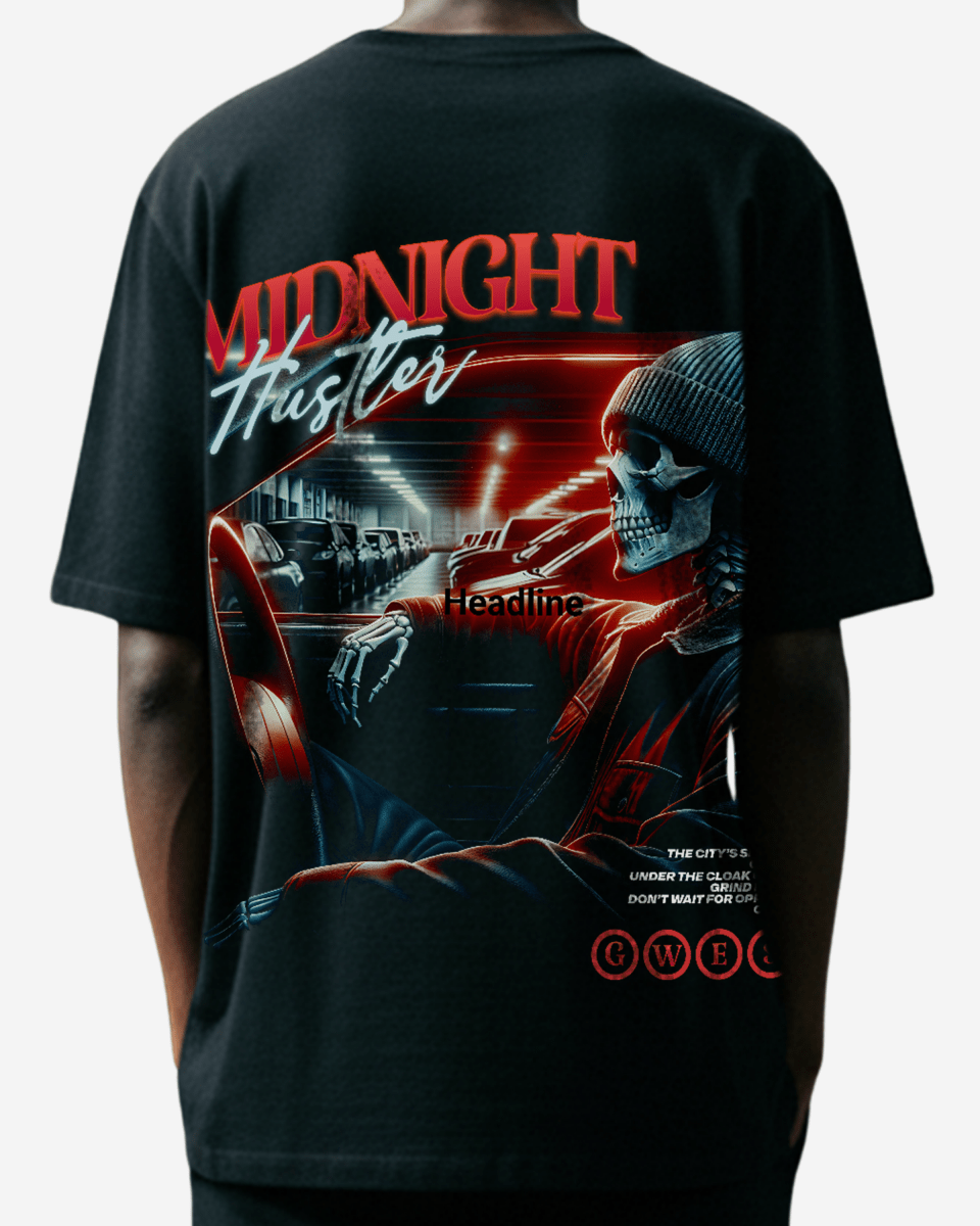 G West Rhinestone Grind Till Midnight Men's Oversized T-Shirt - G West