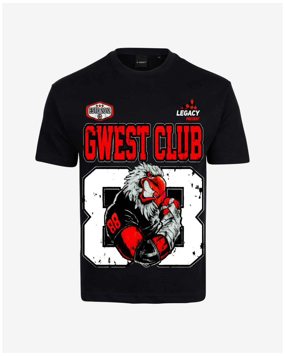 G West Rhinestone Hawk Squad 88 Oversized Men's T-Shirt - G West