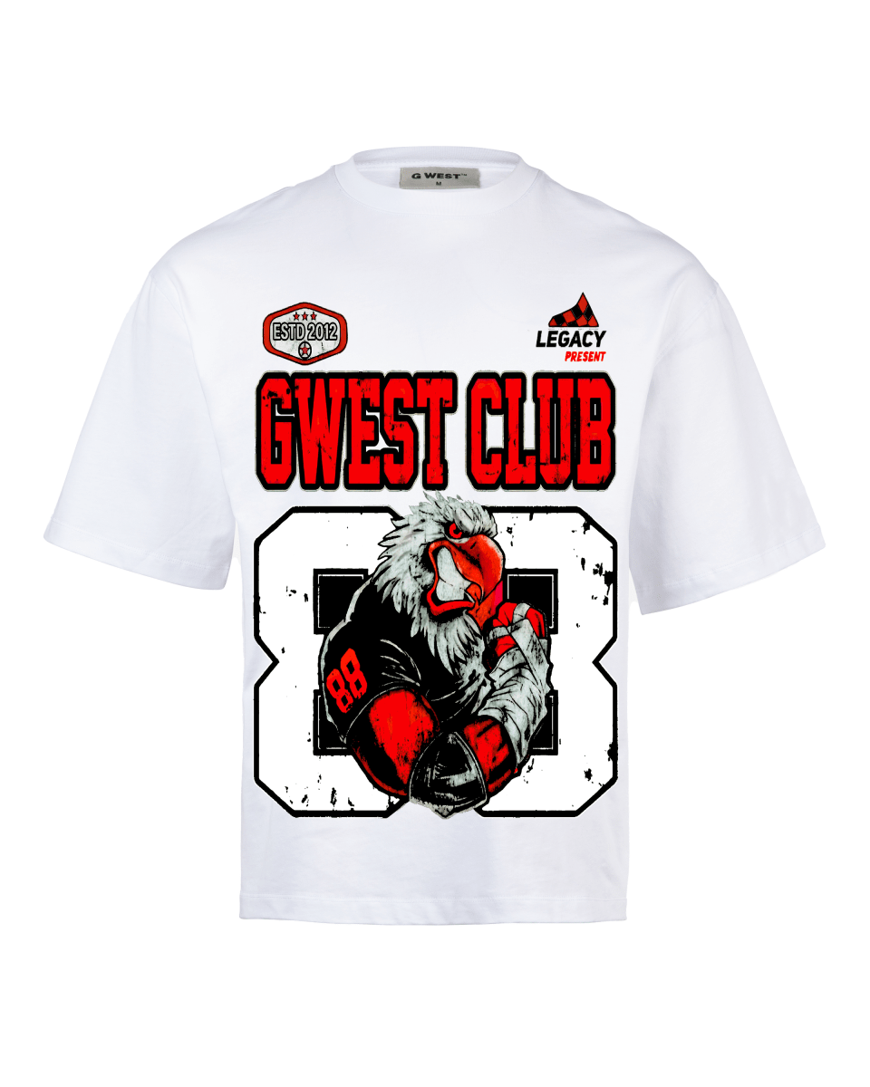 G West Rhinestone Hawk Squad 88 Oversized Men's T-Shirt - G West
