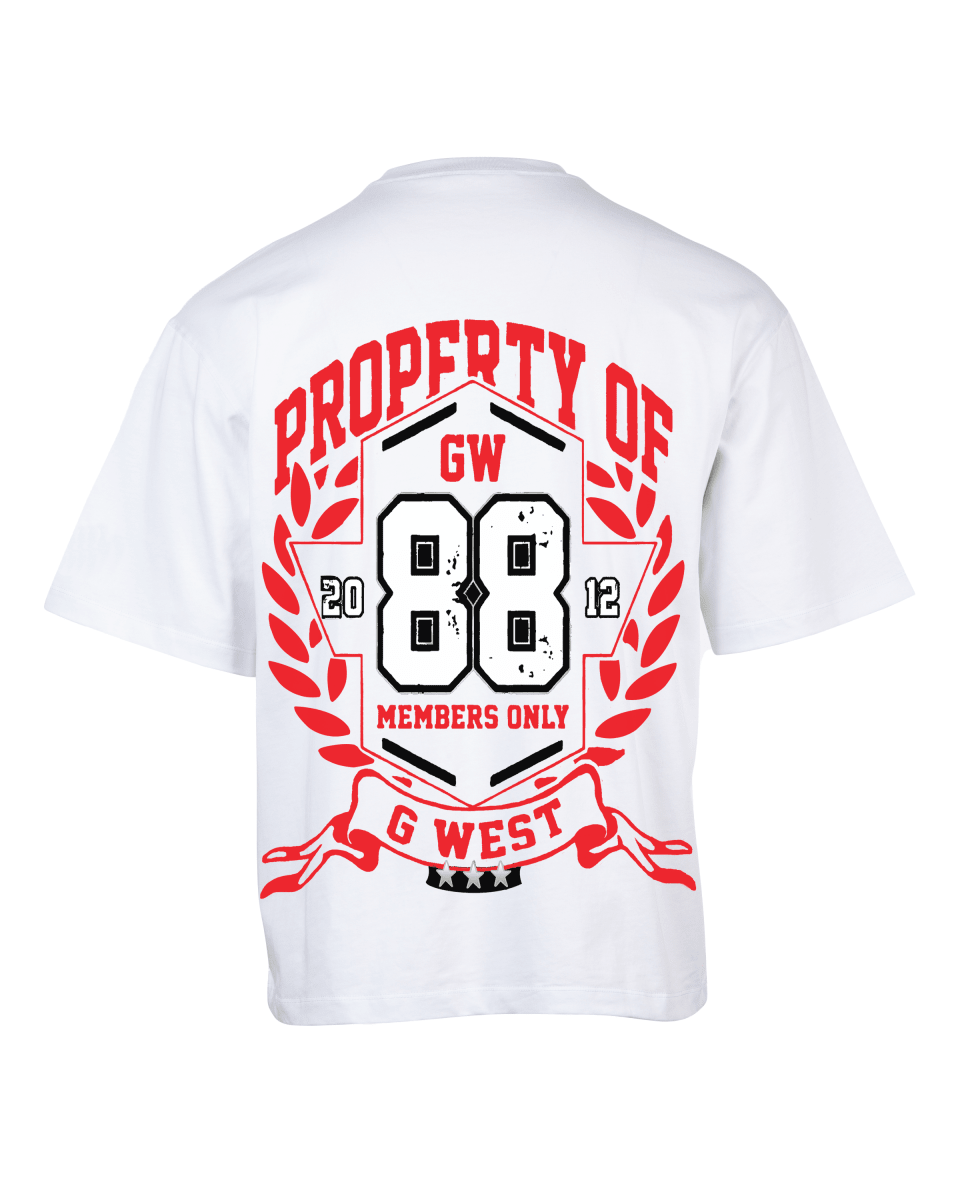 G West Rhinestone Hawk Squad 88 Oversized Men's T-Shirt - G West