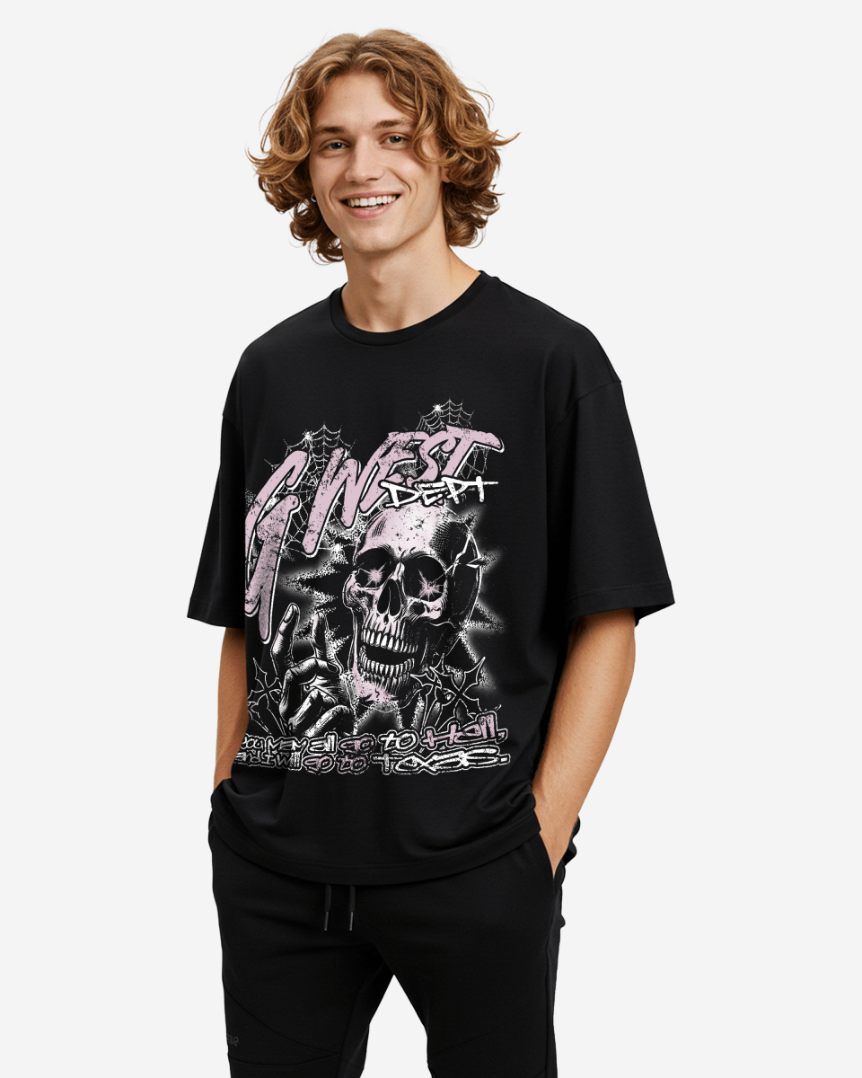 G West Rhinestone Hell in Pastels Oversized Tee - G West