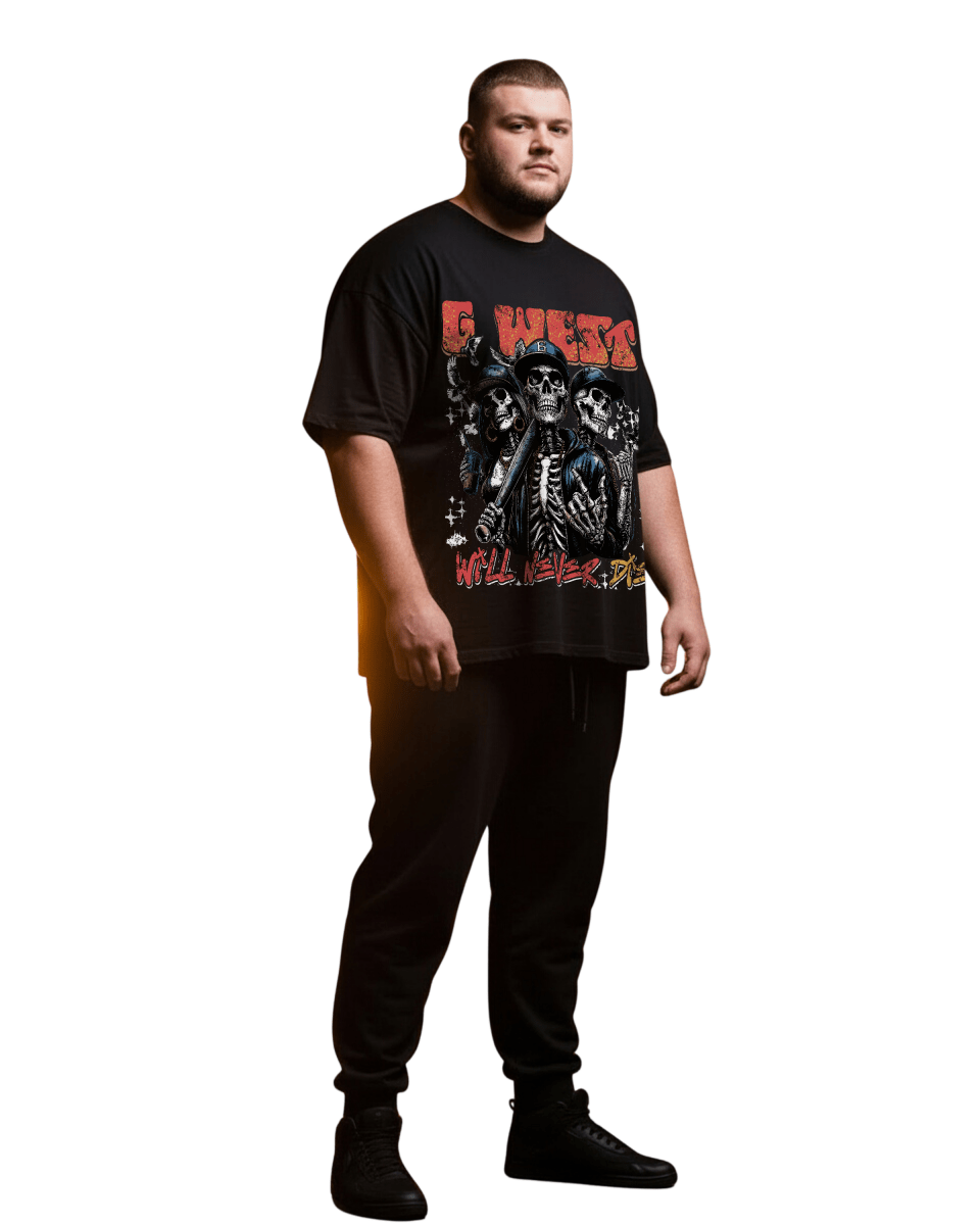 G West Rhinestone I Love My Game Big And Tall Oversized T-Shirt - G West