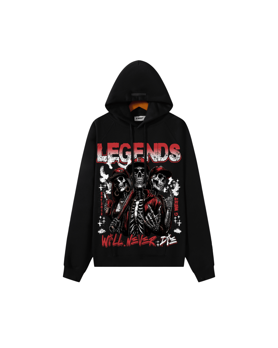G West Rhinestone I Love My Game Oversized Men's Hoodie - G West