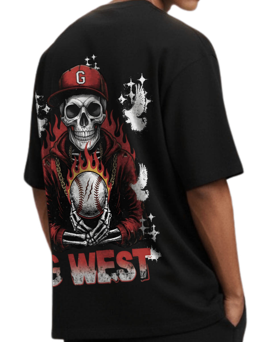 G West Rhinestone I Love My Game Oversized Men's T-Shirt - G West
