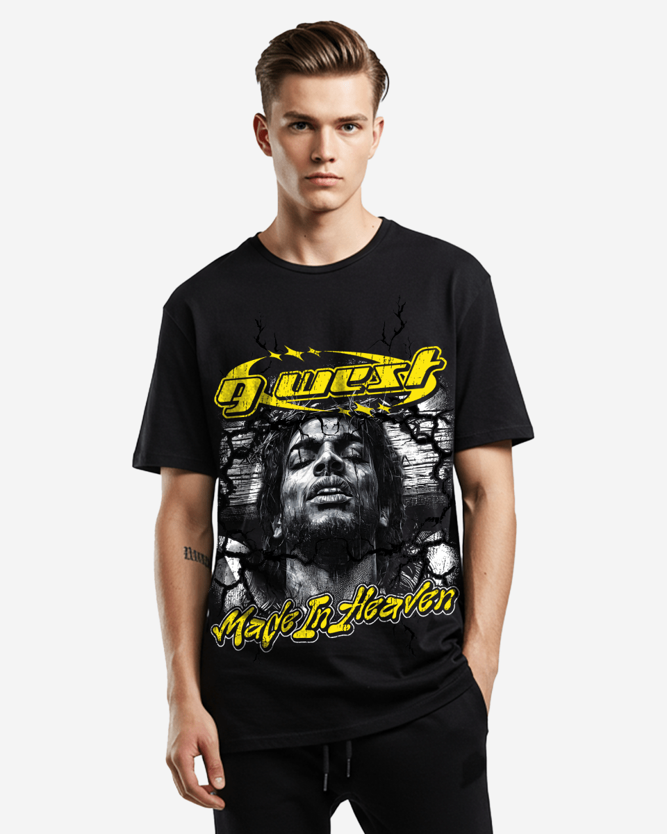 G West Rhinestone Made In Heaven Oversized Tee - G West