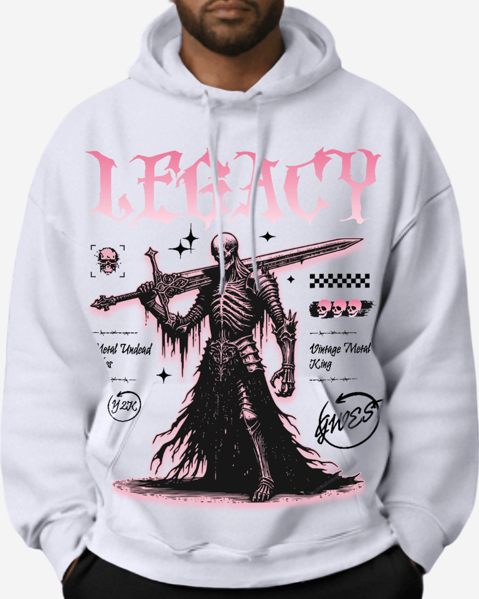 G West Rhinestone Metal Undead Men's Hoodie - G West