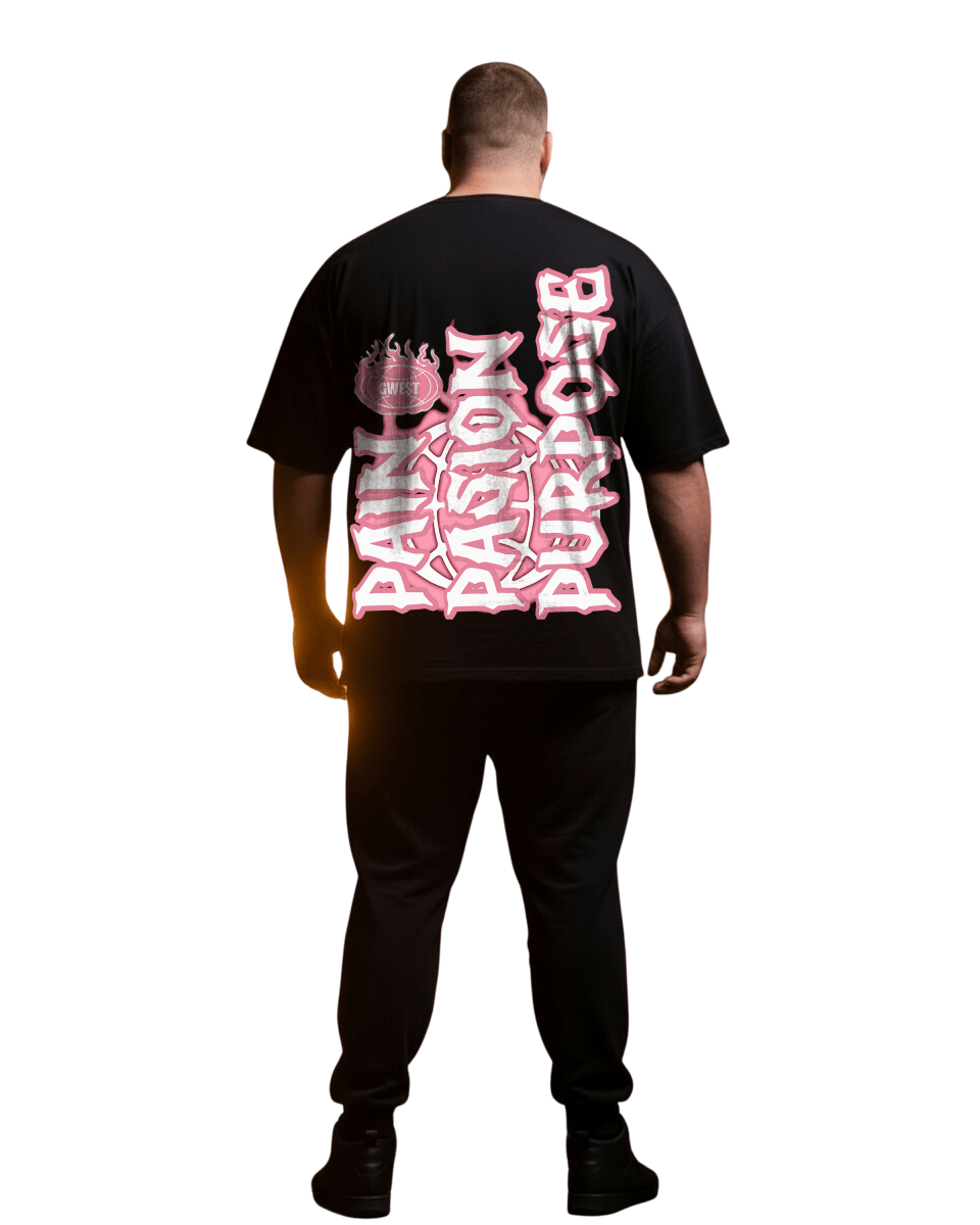 G West Rhinestone Pain & Peace Men's Big And Tall T-Shirt - G West