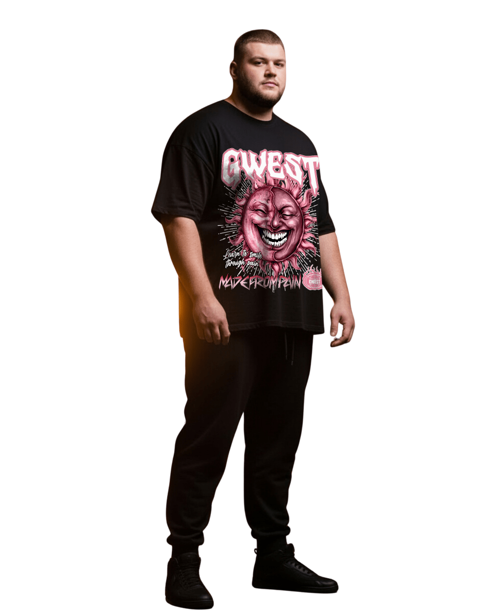 G West Rhinestone Pain & Peace Men's Big And Tall T-Shirt - G West