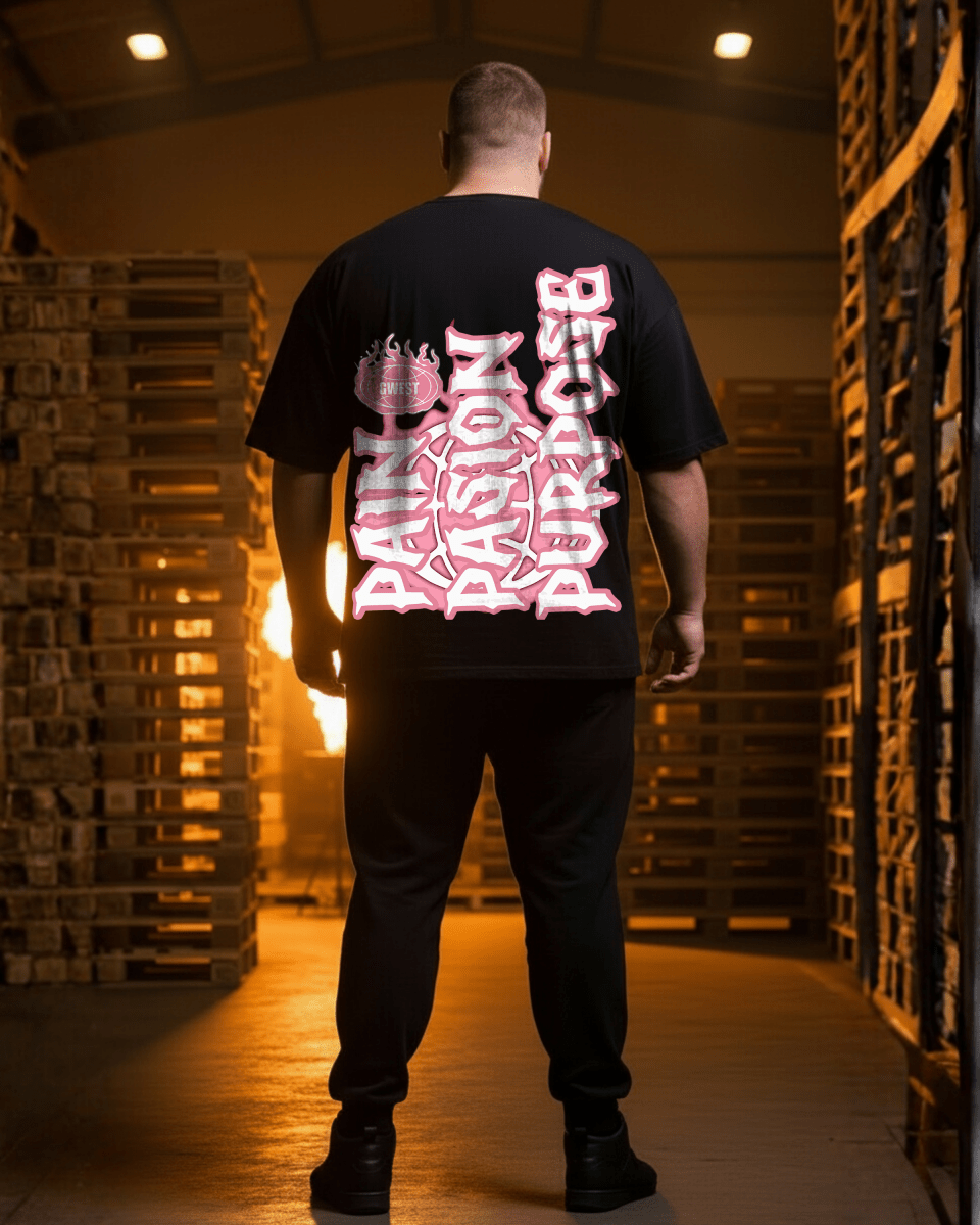 G West Rhinestone Pain & Peace Men's Big And Tall T-Shirt - G West
