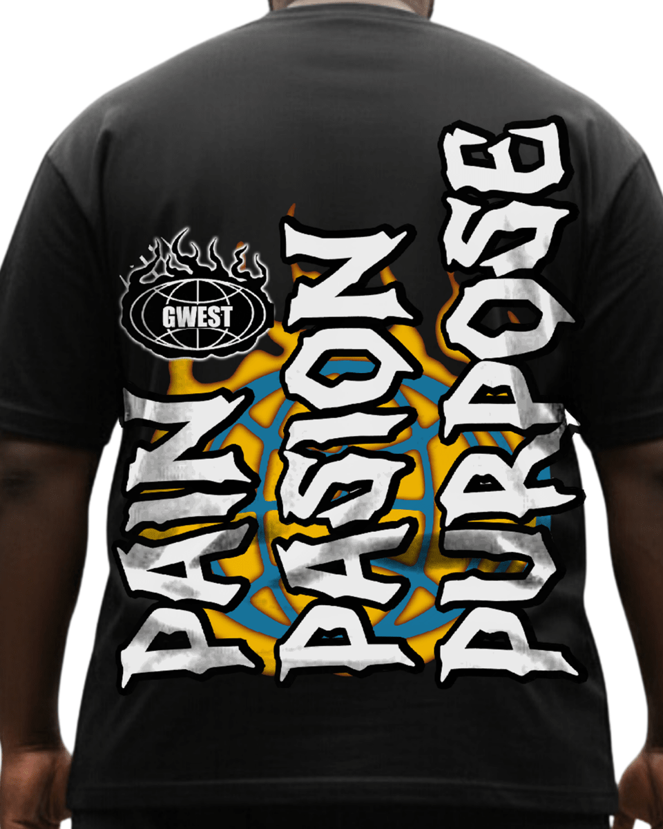 G West Rhinestone Pain & Peace Men's Big And Tall T-Shirt - G West