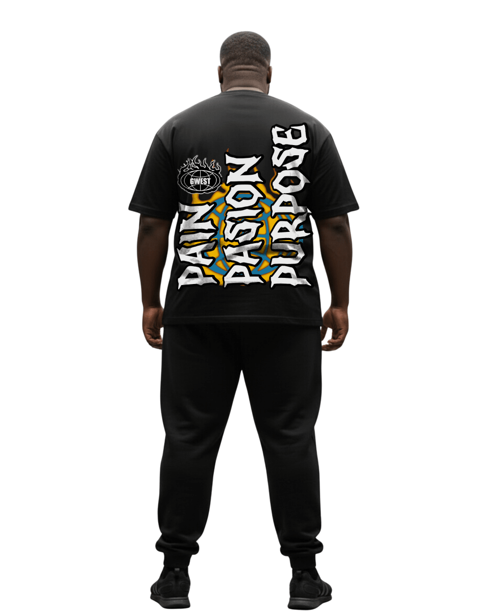 G West Rhinestone Pain & Peace Men's Big And Tall T-Shirt - G West