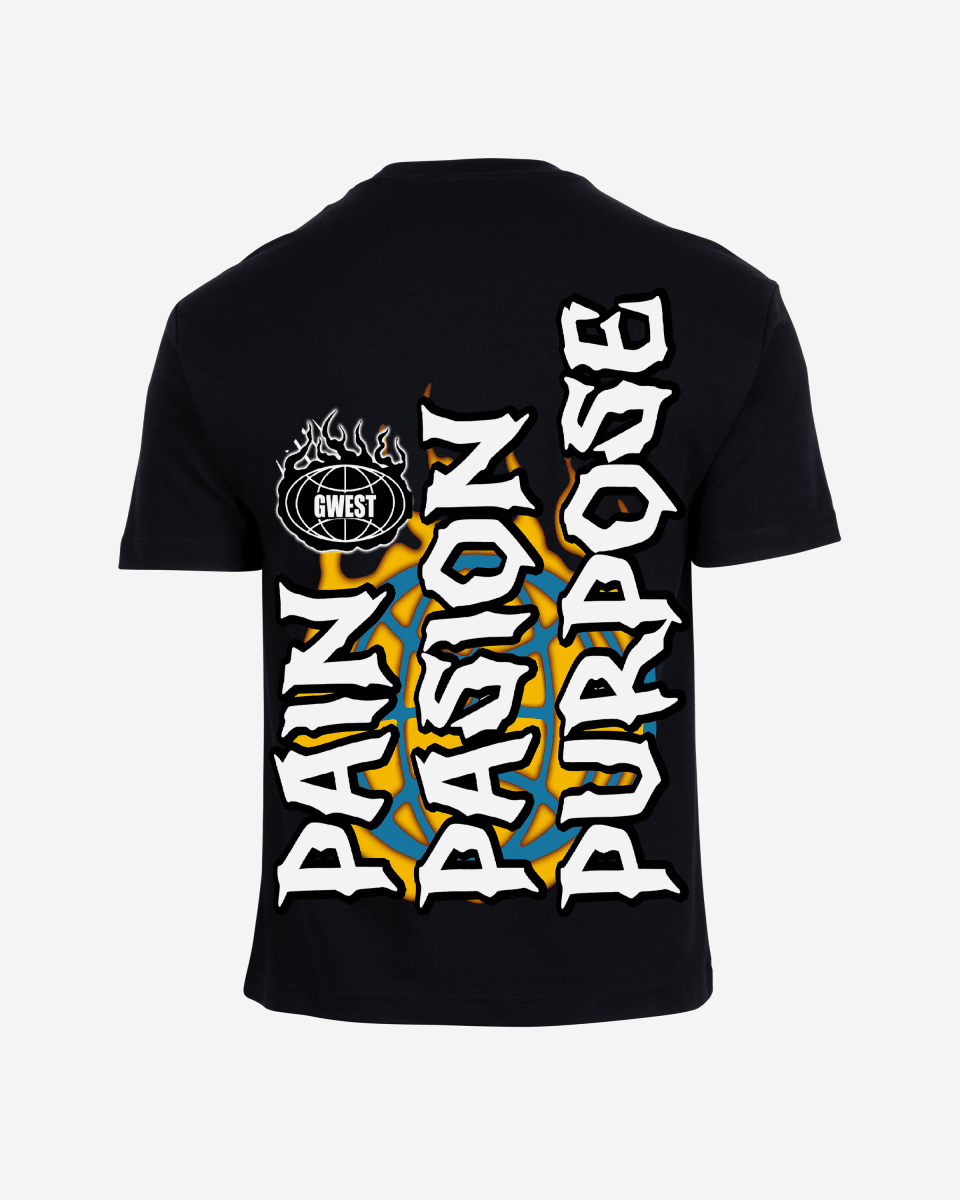 G West Rhinestone Pain & Peace Men's Big And Tall T-Shirt - G West