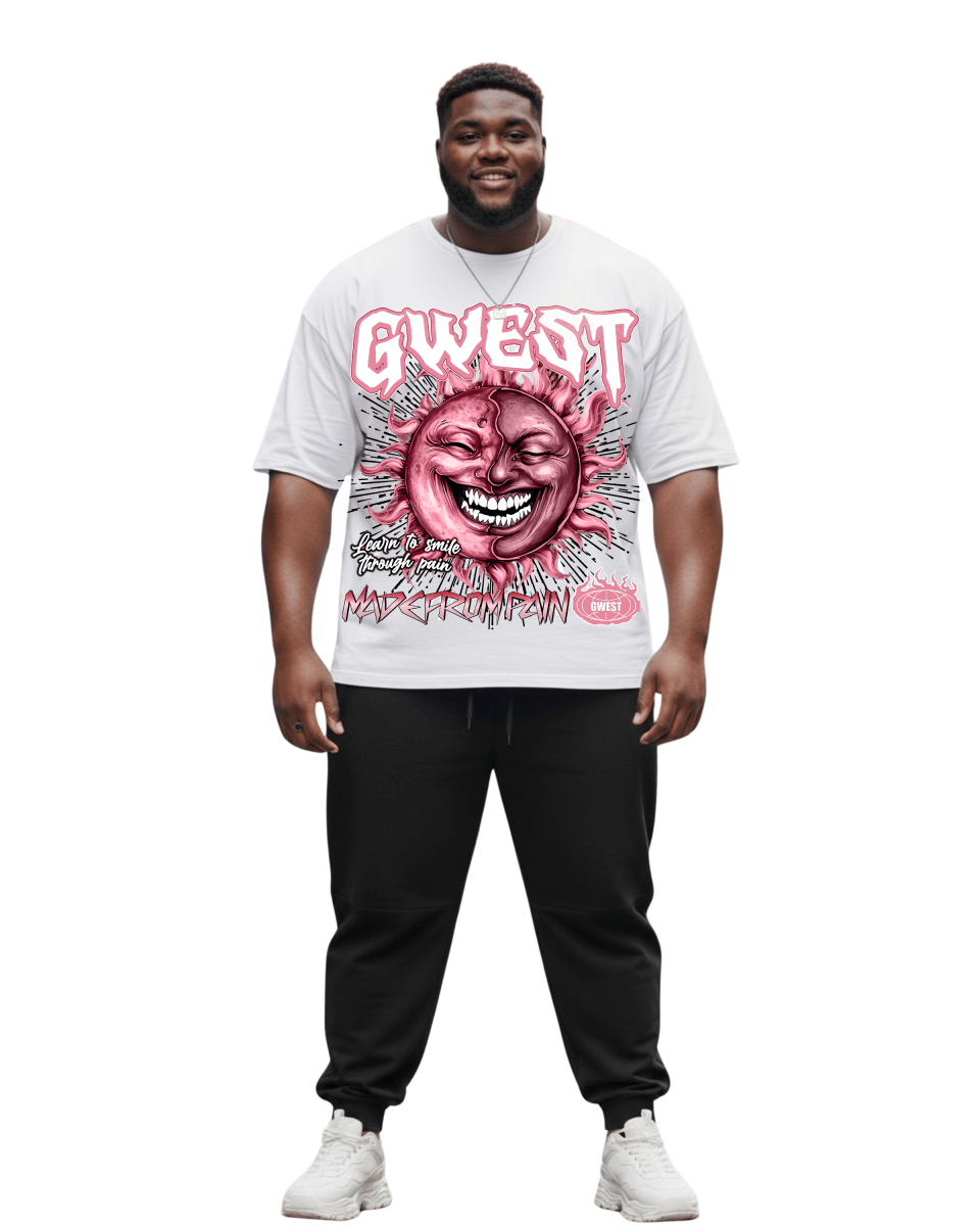 G West Rhinestone Pain & Peace Men's Big And Tall T-Shirt - G West