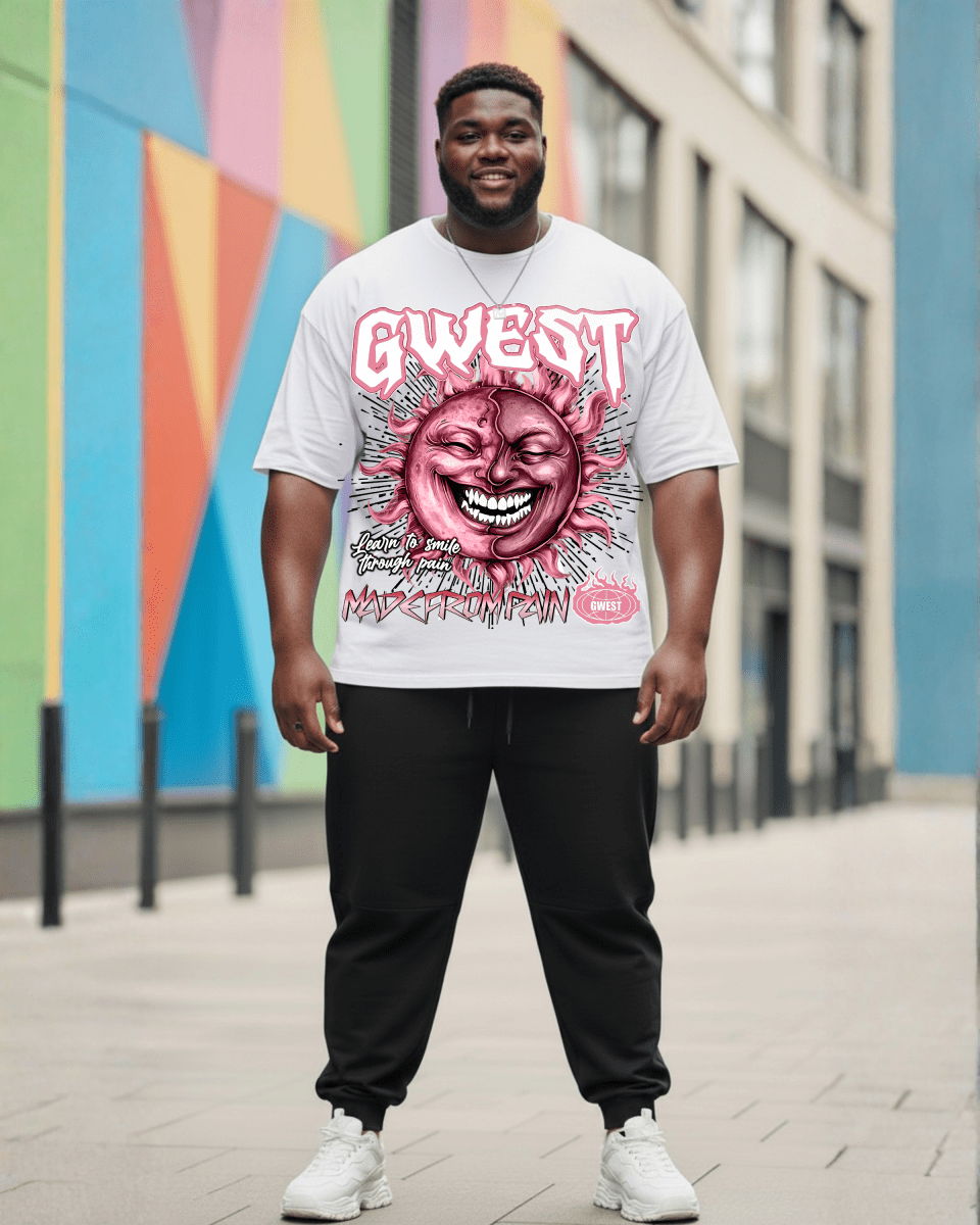 G West Rhinestone Pain & Peace Men's Big And Tall T-Shirt - G West