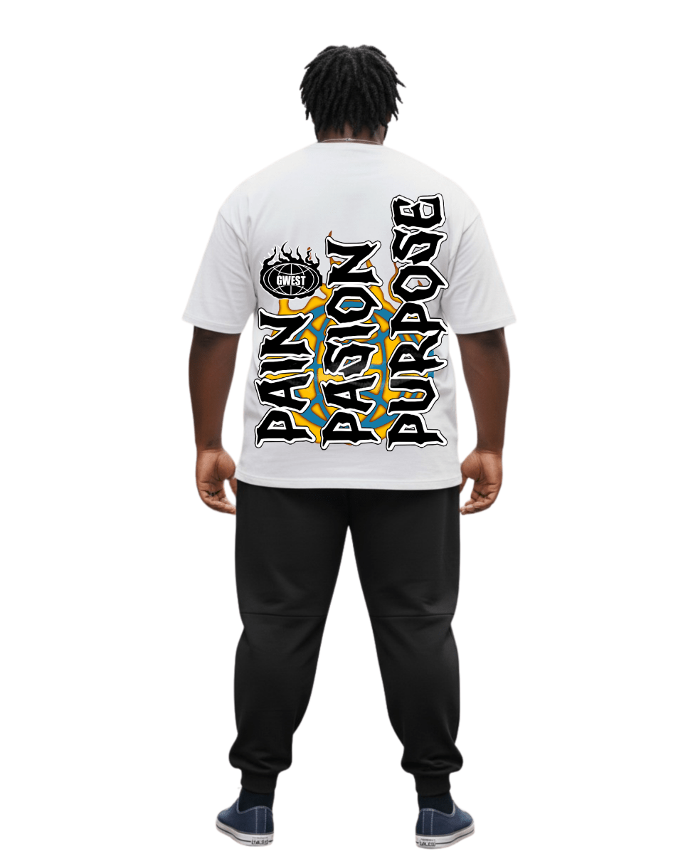 G West Rhinestone Pain & Peace Men's Big And Tall T-Shirt - G West
